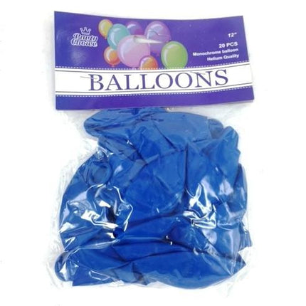 BALLOON 12" 20PC BLUE - Ustore