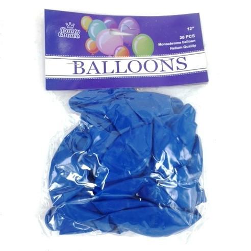 BALLOON 12" 20PC BLUE - Ustore