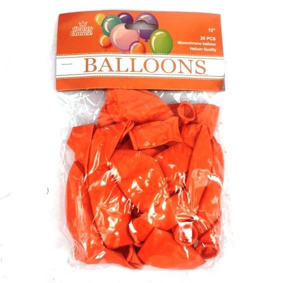 BALLOONS 12" 20PC ORANGE - Ustore