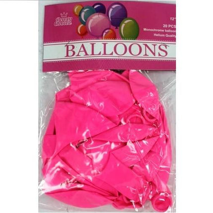BALLOONS 12" 20PC PINK - Ustore