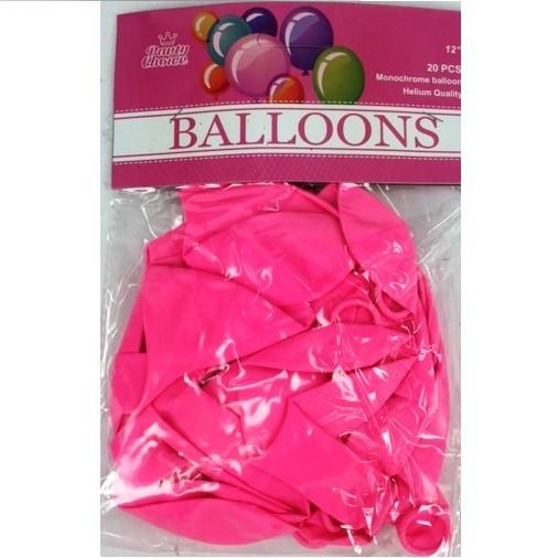 BALLOONS 12" 20PC PINK - Ustore