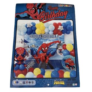 Birthday Balloon Set Spiderman - 47pcs set - Ustore