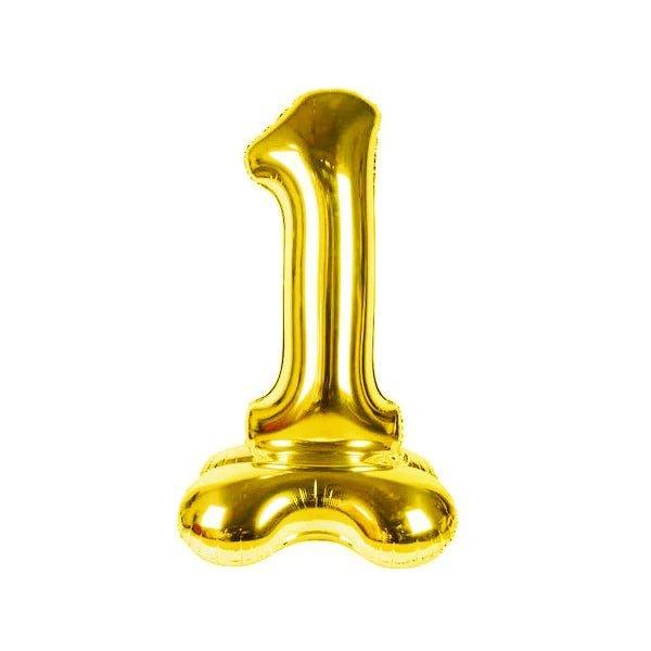 Giant Gold 50" Stand Up Foil Air Filled Balloon Number 1 - Ustore