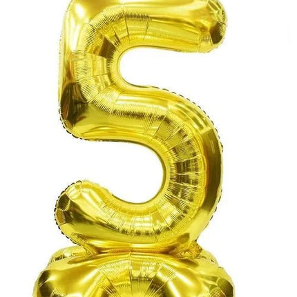 Giant Gold 50" Stand Up Foil Air Filled Balloon Number 4 - Ustore