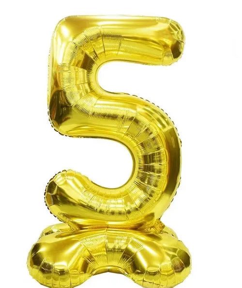 Giant Gold 50" Stand Up Foil Air Filled Balloon Number 4 - Ustore