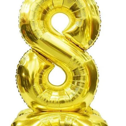 Giant Gold 50" Stand Up Foil Air Filled Balloon Number 7 - Ustore