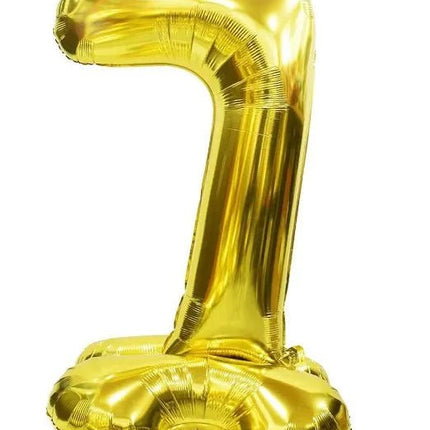 Giant Gold 50" Stand Up Foil Air Filled Balloon Number 7 - Ustore