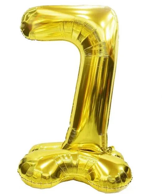 Giant Gold 50" Stand Up Foil Air Filled Balloon Number 7 - Ustore