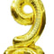 Giant Gold 50" Stand Up Foil Air Filled Balloon Number 9 - Ustore